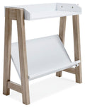 Blariden Small Bookcase - White/Tan