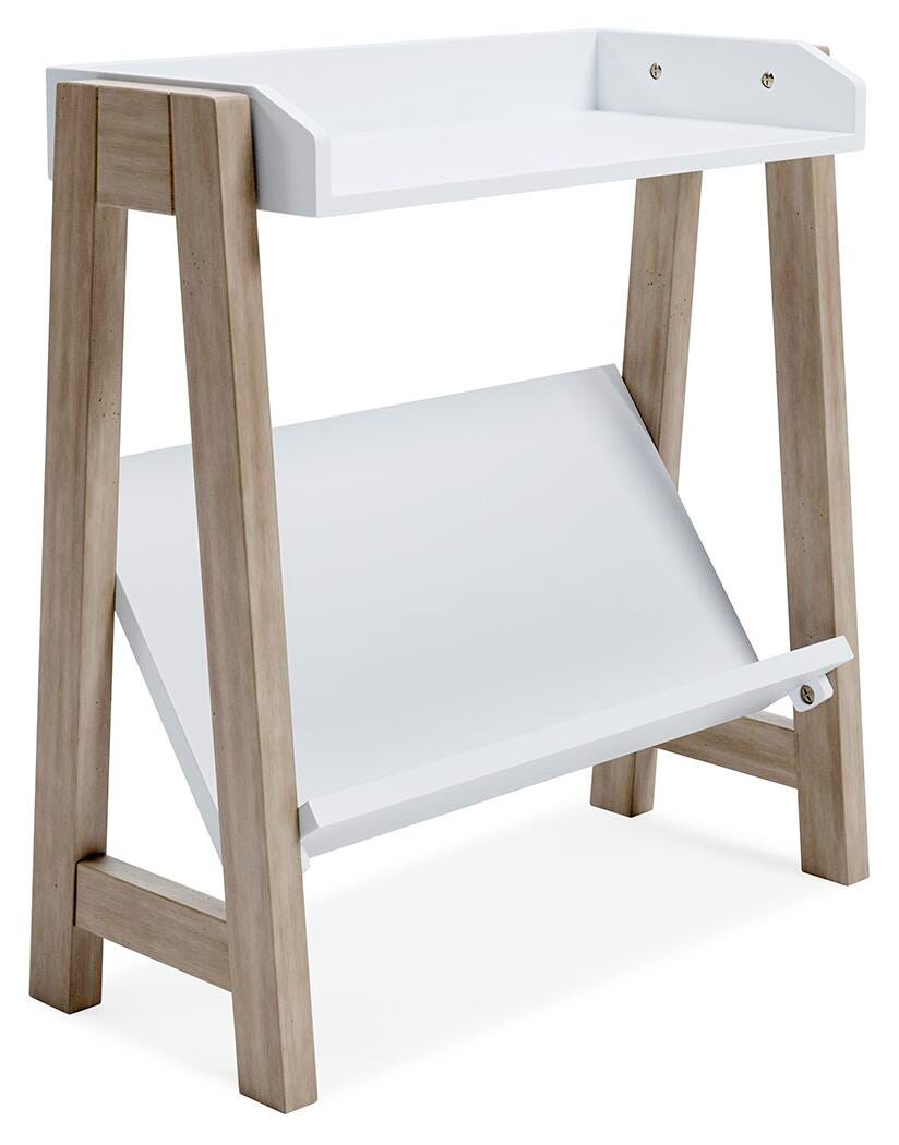 Blariden Small Bookcase - White/Tan