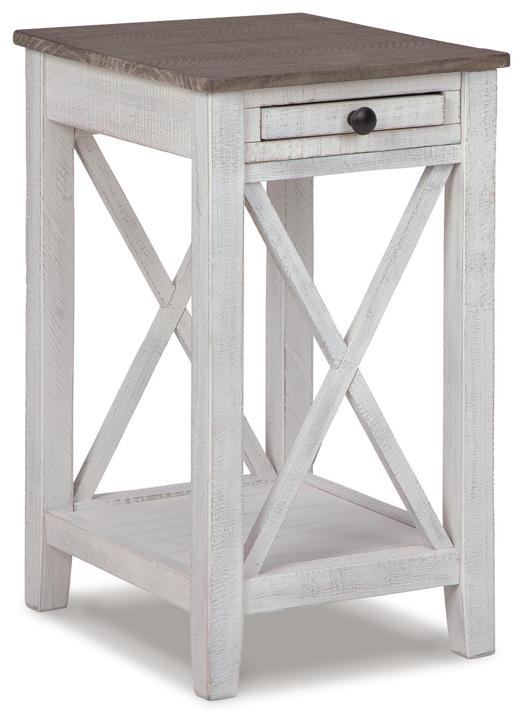 Adalane Accent Table - White/Gray