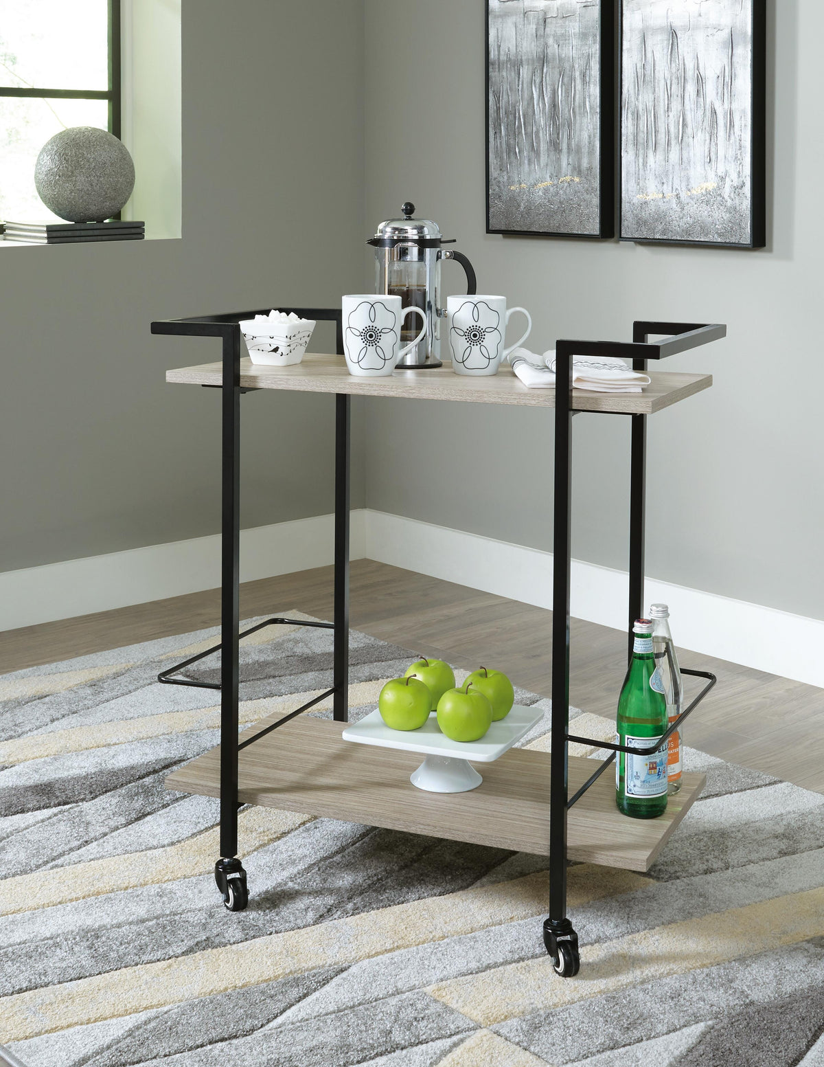 Waylowe Bar Cart - Brown/Black