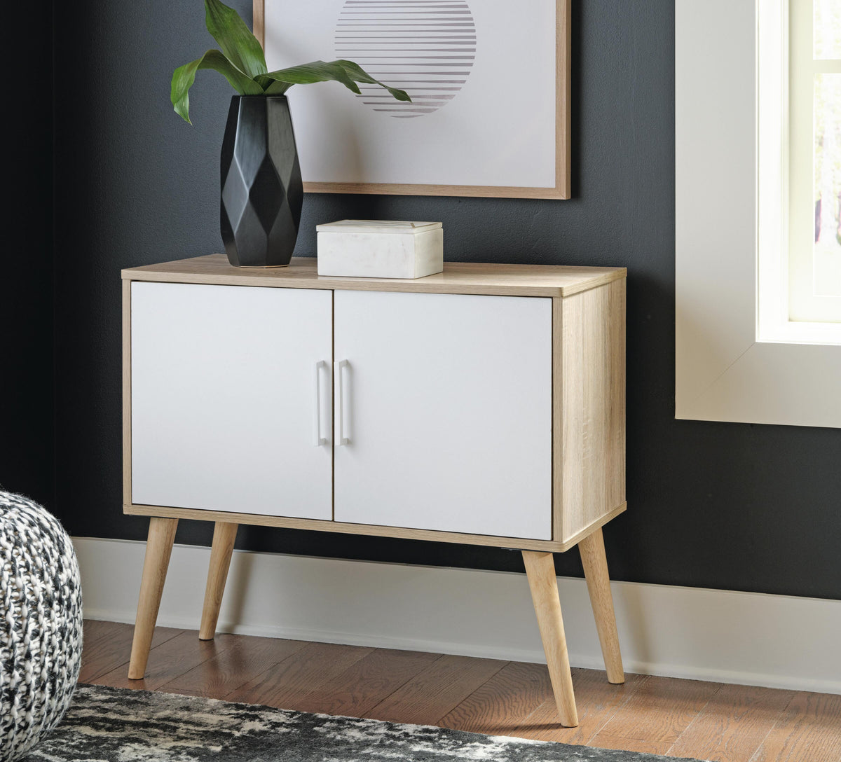 Orinfield Accent Cabinet - Natural/White