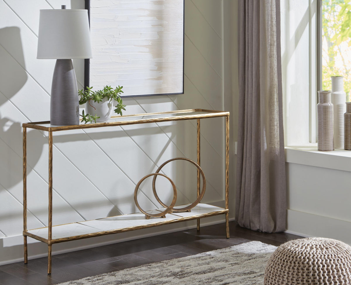 Ryandale Tables Collection - Antique Brass Finish