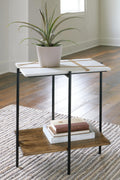 Braxmore Accent Table - White/Light Brown