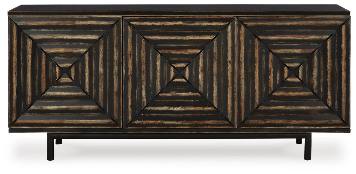 Fair Ridge Accent Cabinet - Distressed Black