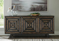Fair Ridge Accent Cabinet - Distressed Black