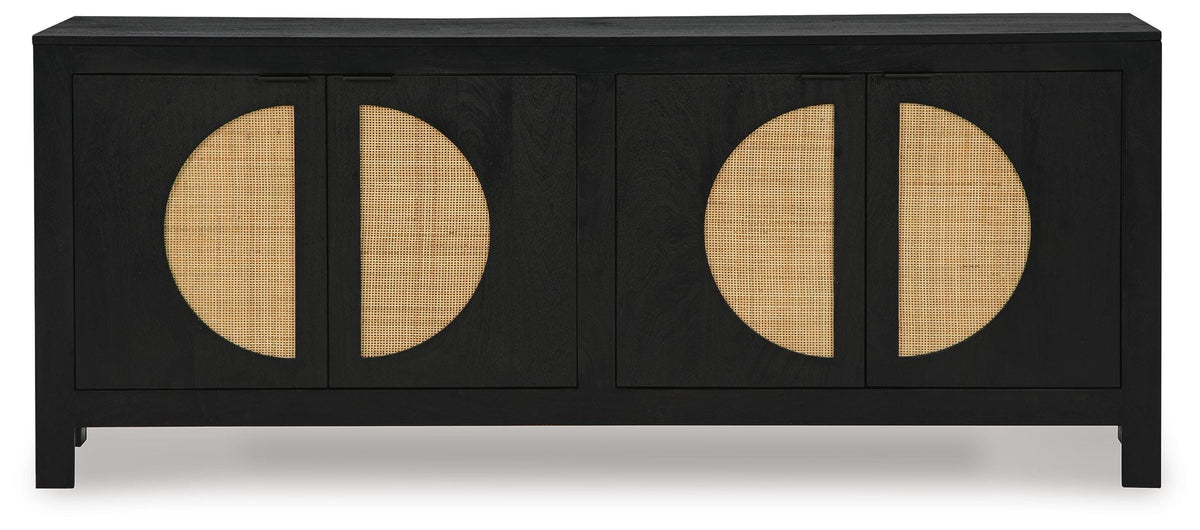 Cliffiings Accent Cabinet - Black/Natural