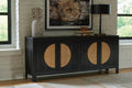 Cliffiings Accent Cabinet - Black/Natural