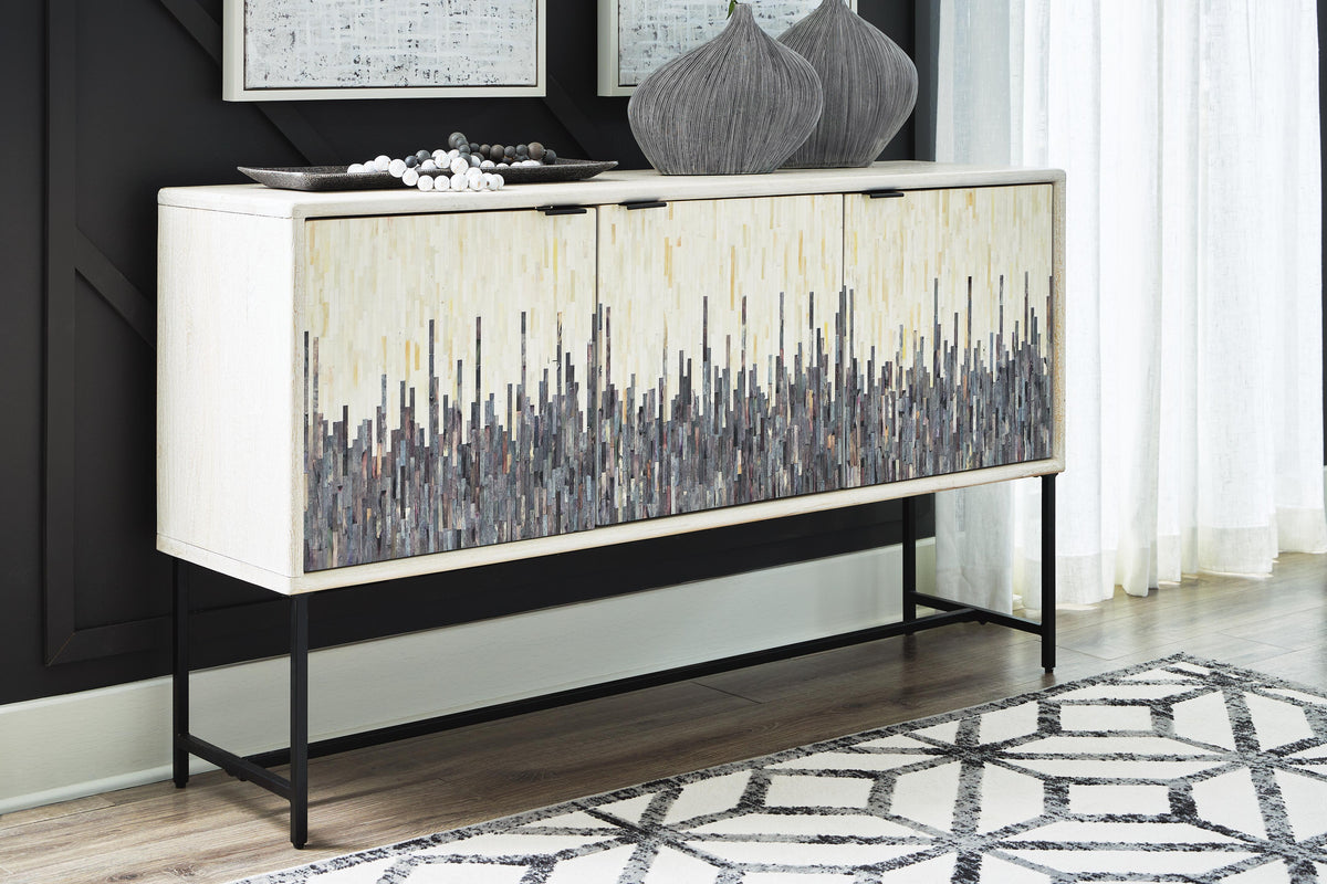 Freyton Accent Cabinet - White/Gray
