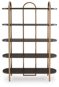 Brentmour Bookcase - Brown/Gold Finish