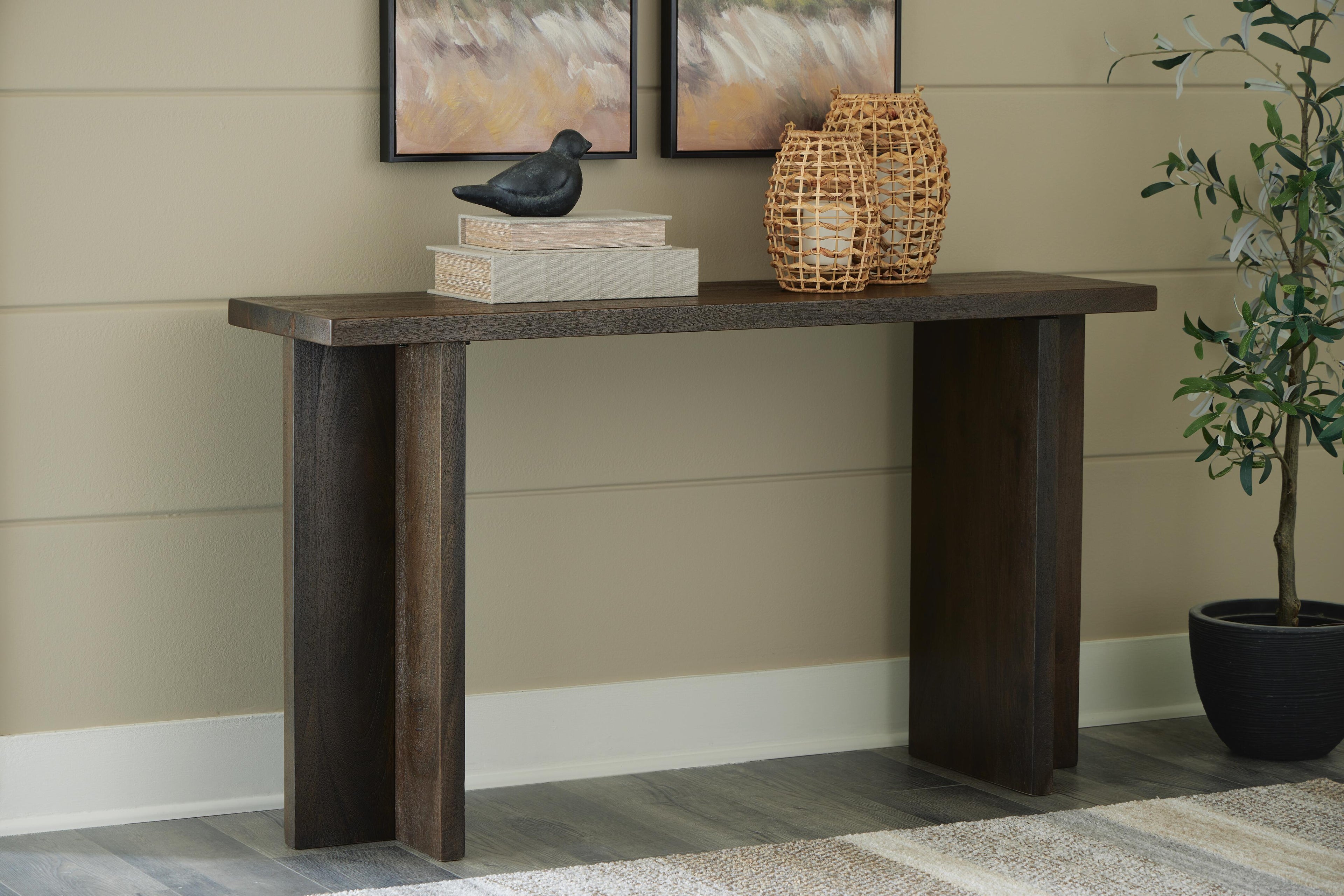 Jalenry Console Sofa Table - Grayish Brown