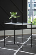 Ashber Accent Table - White/Black