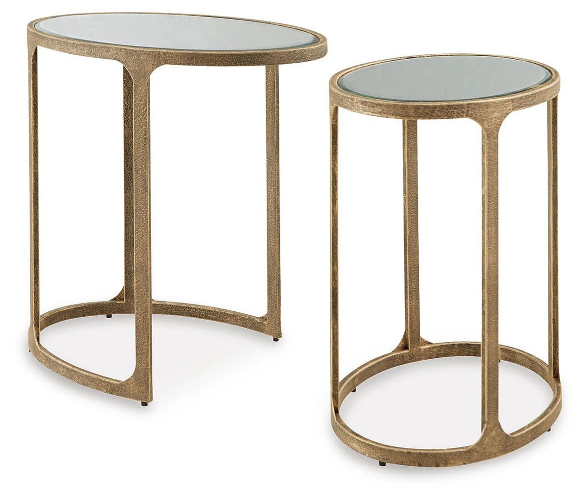 Irmaleigh Accent Table Set (2/CN) - Antique Gold Finish