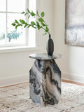 Wrenlane Accent Table - Black/White/Taupe