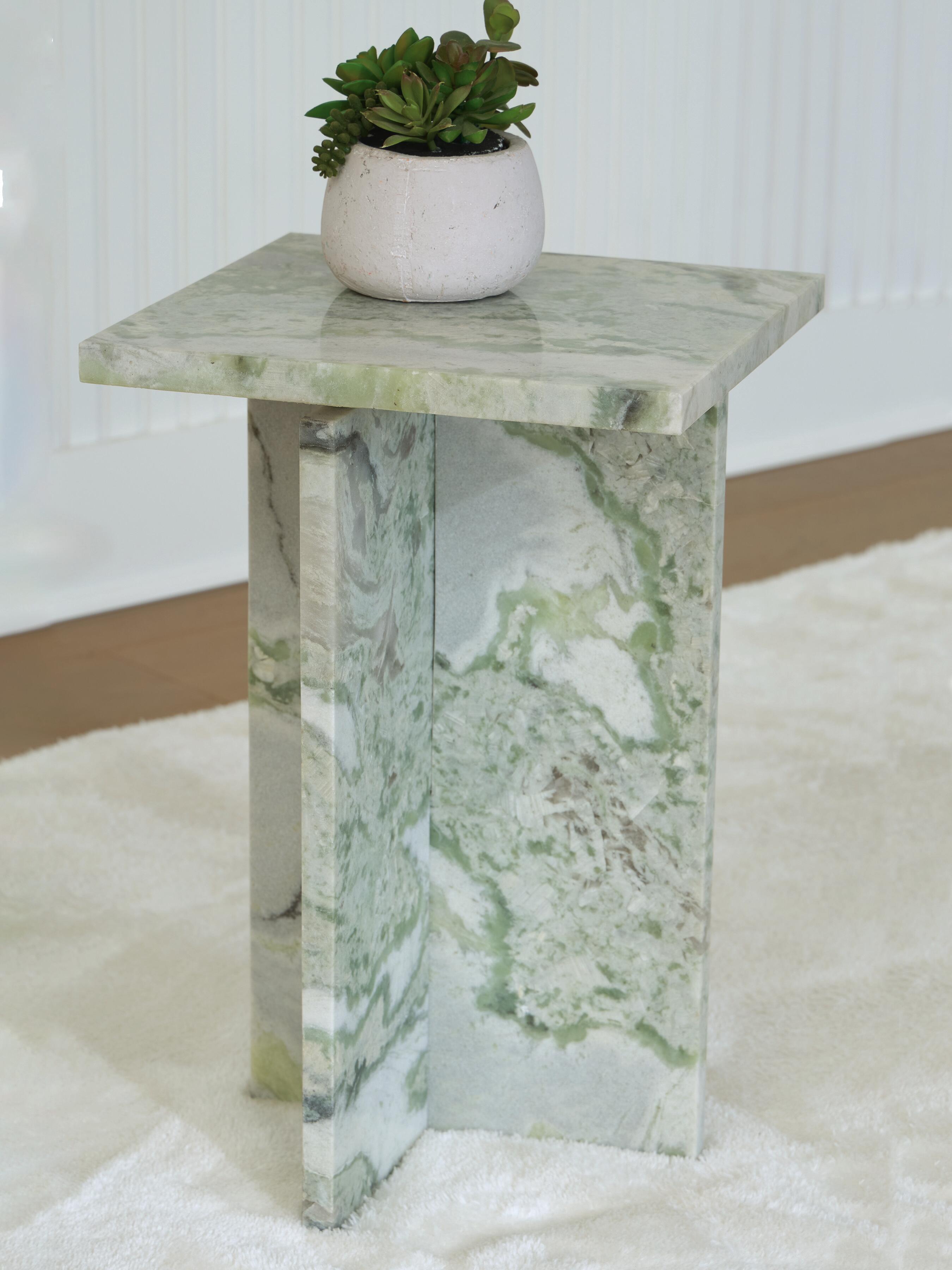 Deaconwell Accent Table - White/Green