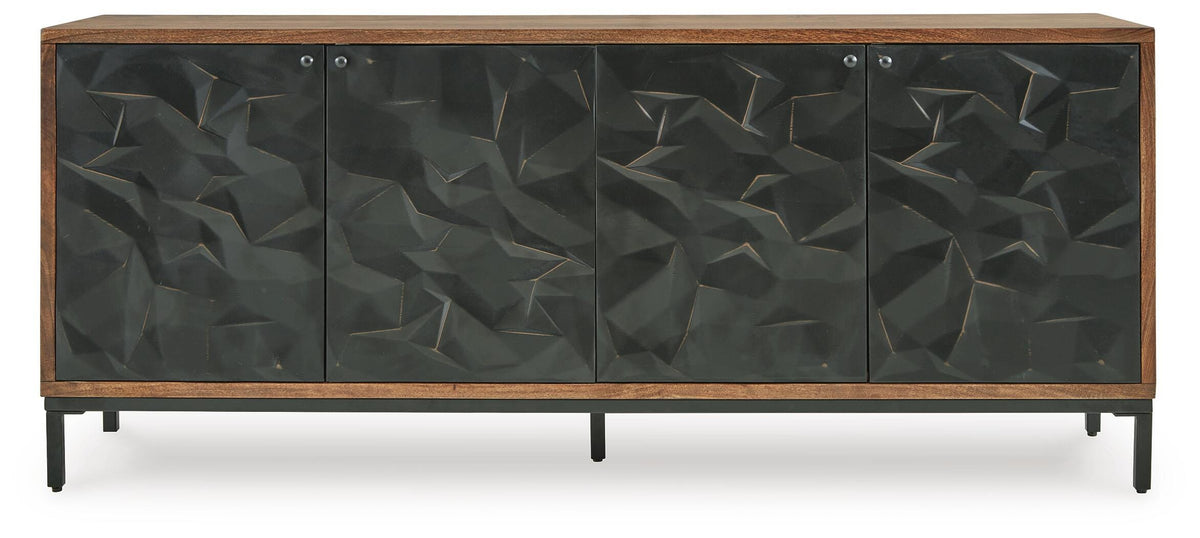 Dorannby Accent Cabinet - Black/Brown