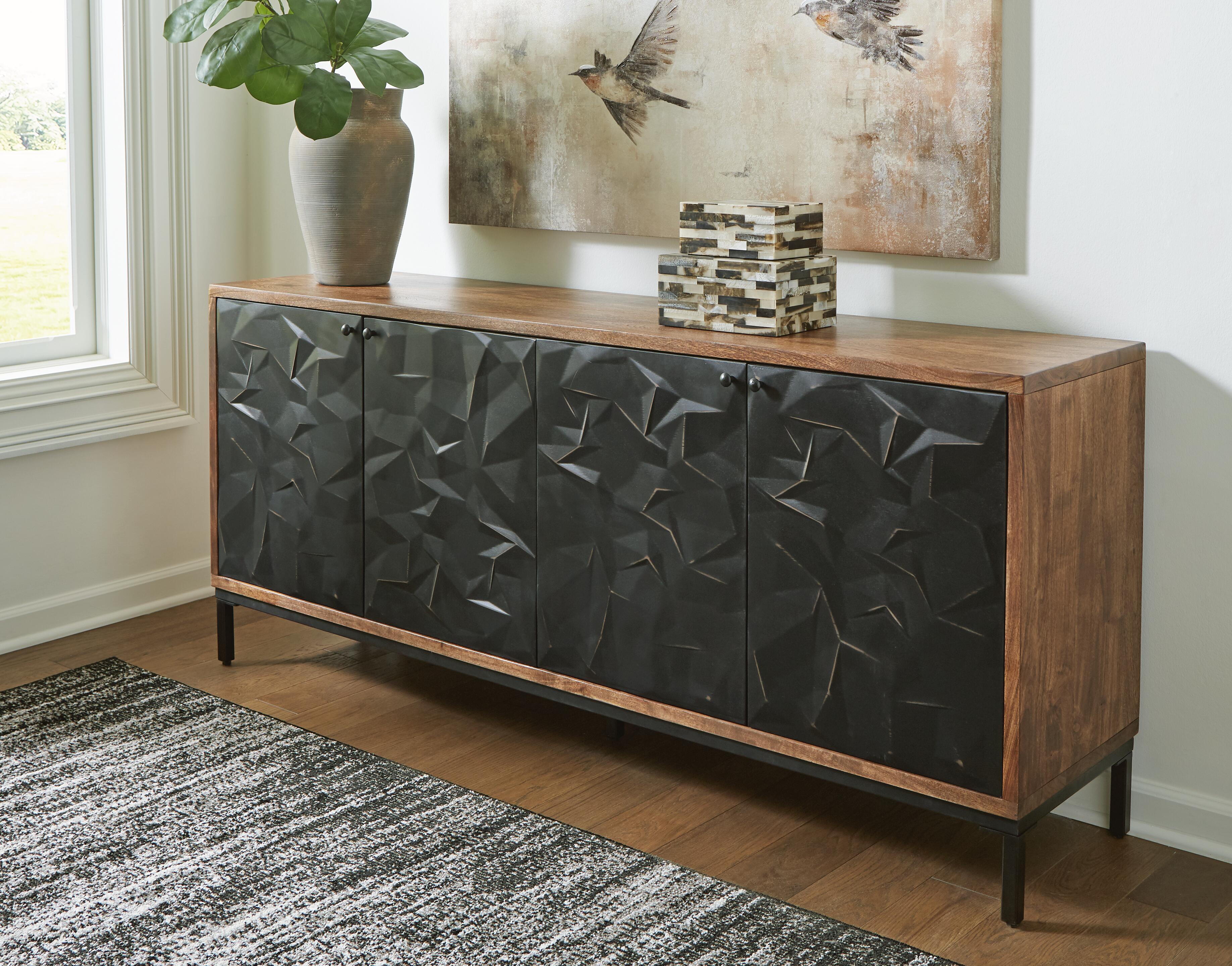 Dorannby Accent Cabinet - Black/Brown