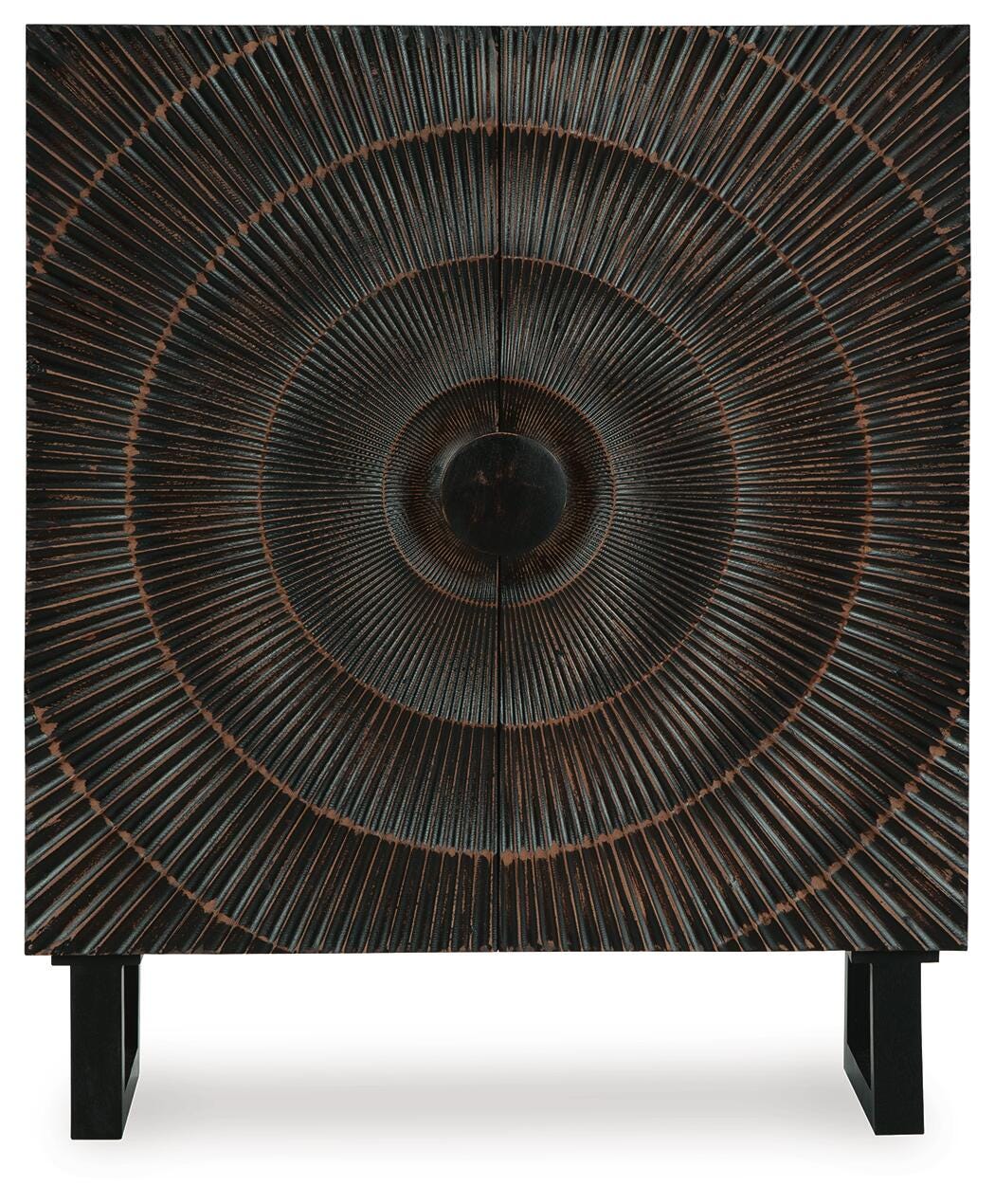 Fosterman Accent Cabinet - Distressed Black