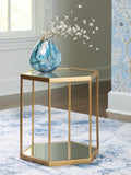 Veerwick Accent Cocktail Table - Gold Finish