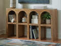 Luzmanacy Console Sofa Table - Natural Brown