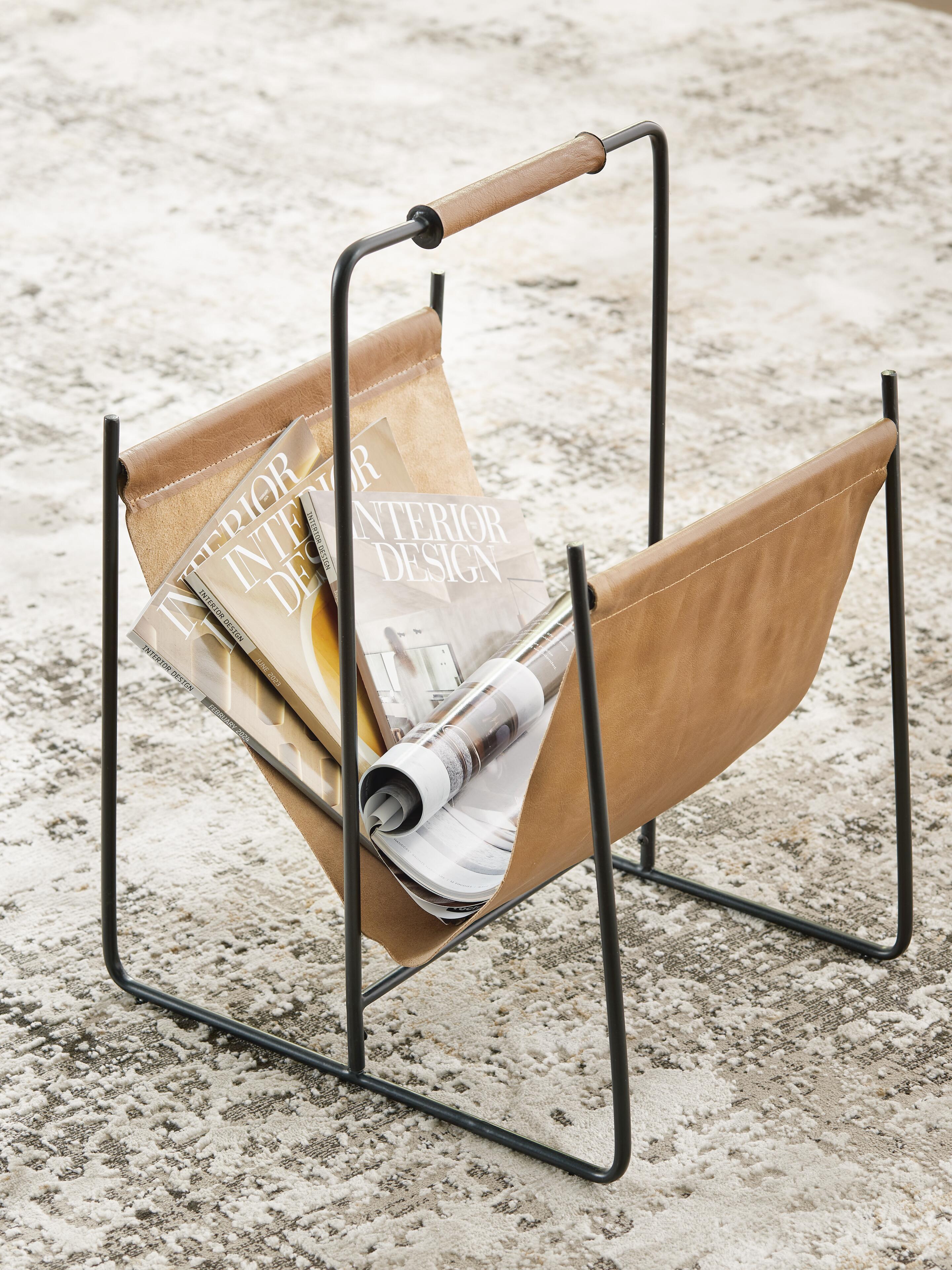 Faronworth Magazine Rack - Brown/Black