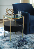 Nedman Accent Table with Speaker - Black/Gold Finish