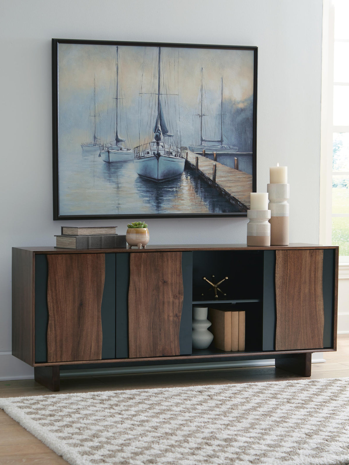 Welby Accent Cabinet - Brown/Charcoal
