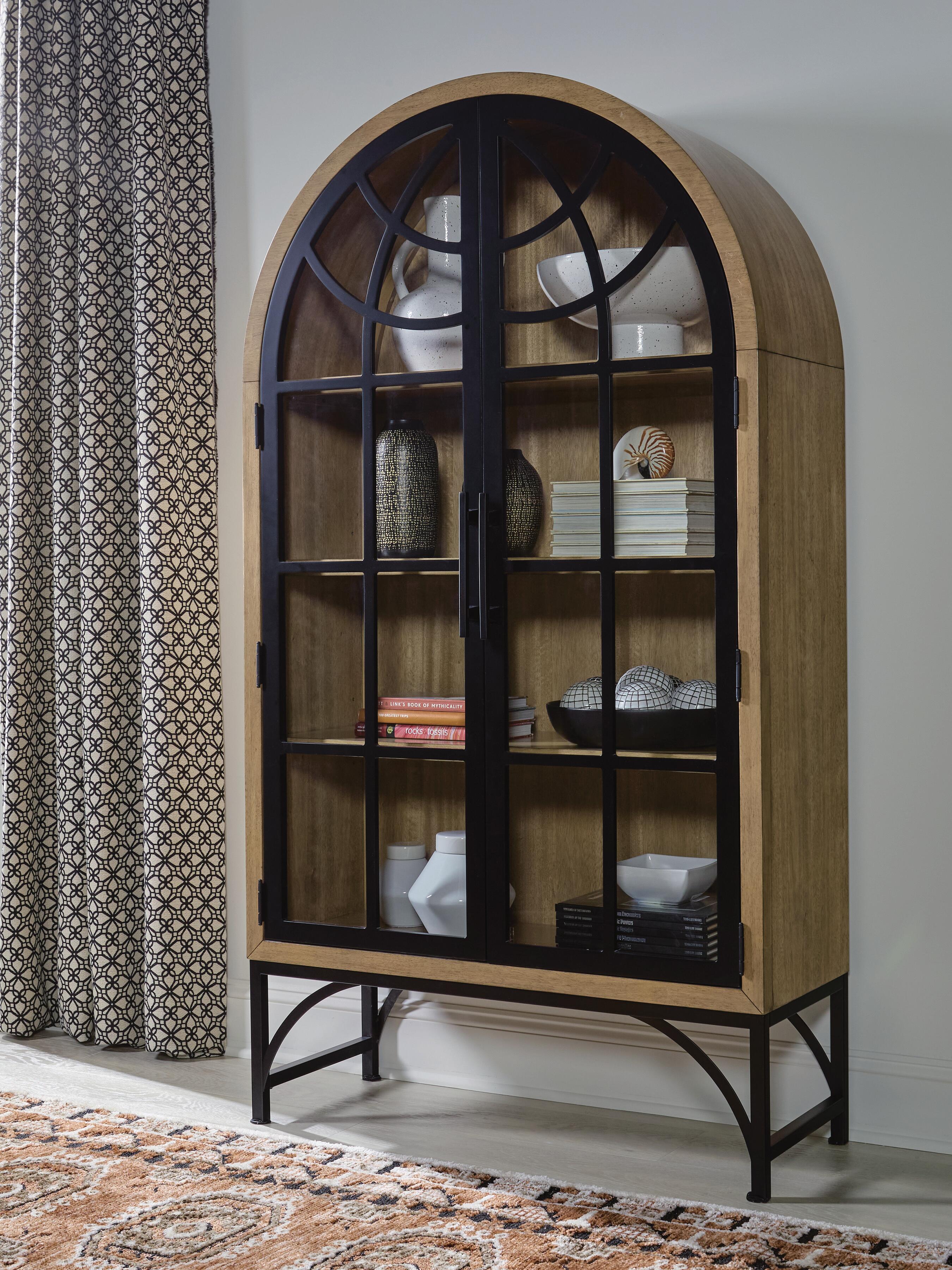 Gwenwich Accent Cabinet - Natural/Black