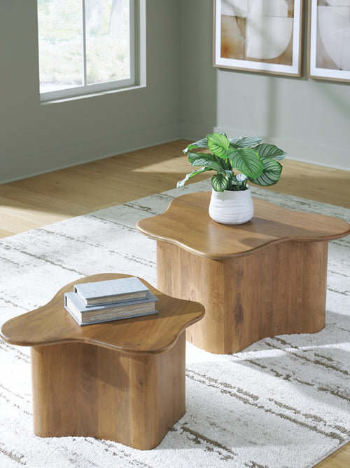 Abeford Accent Cocktail TBL Set (2/CN) - Brown