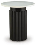 Wainstone Accent Table - Black/White