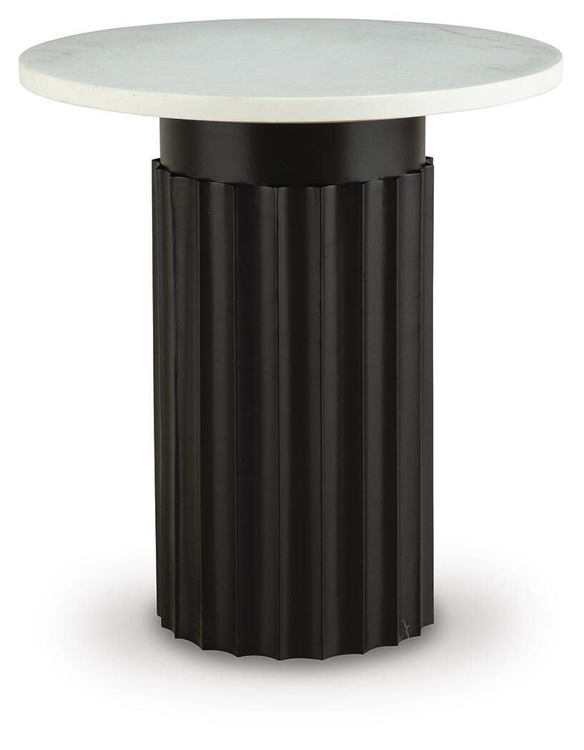 Wainstone Accent Table - Black/White