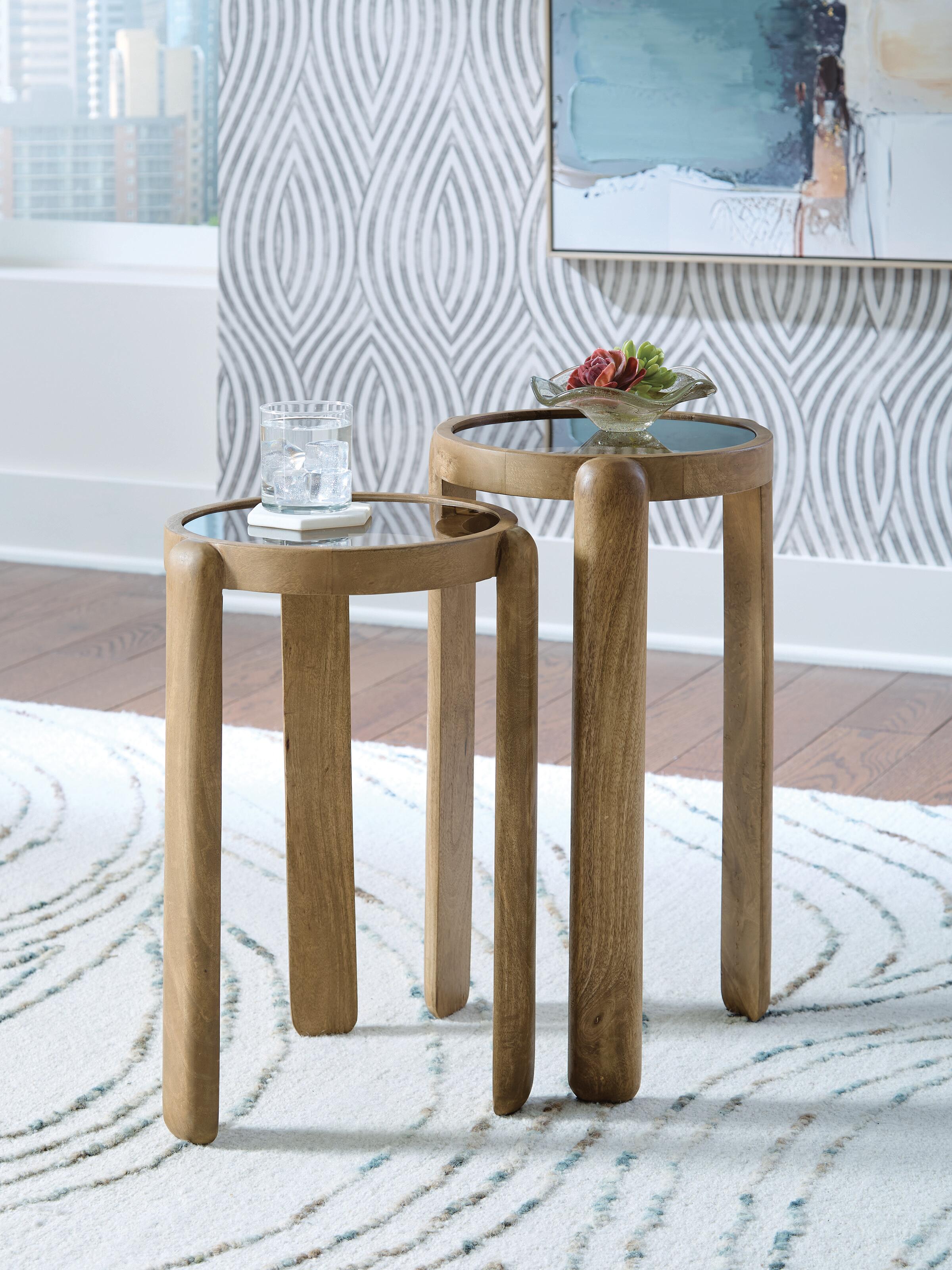 Jossor Accent Table Set (2/CN) - Light Brown