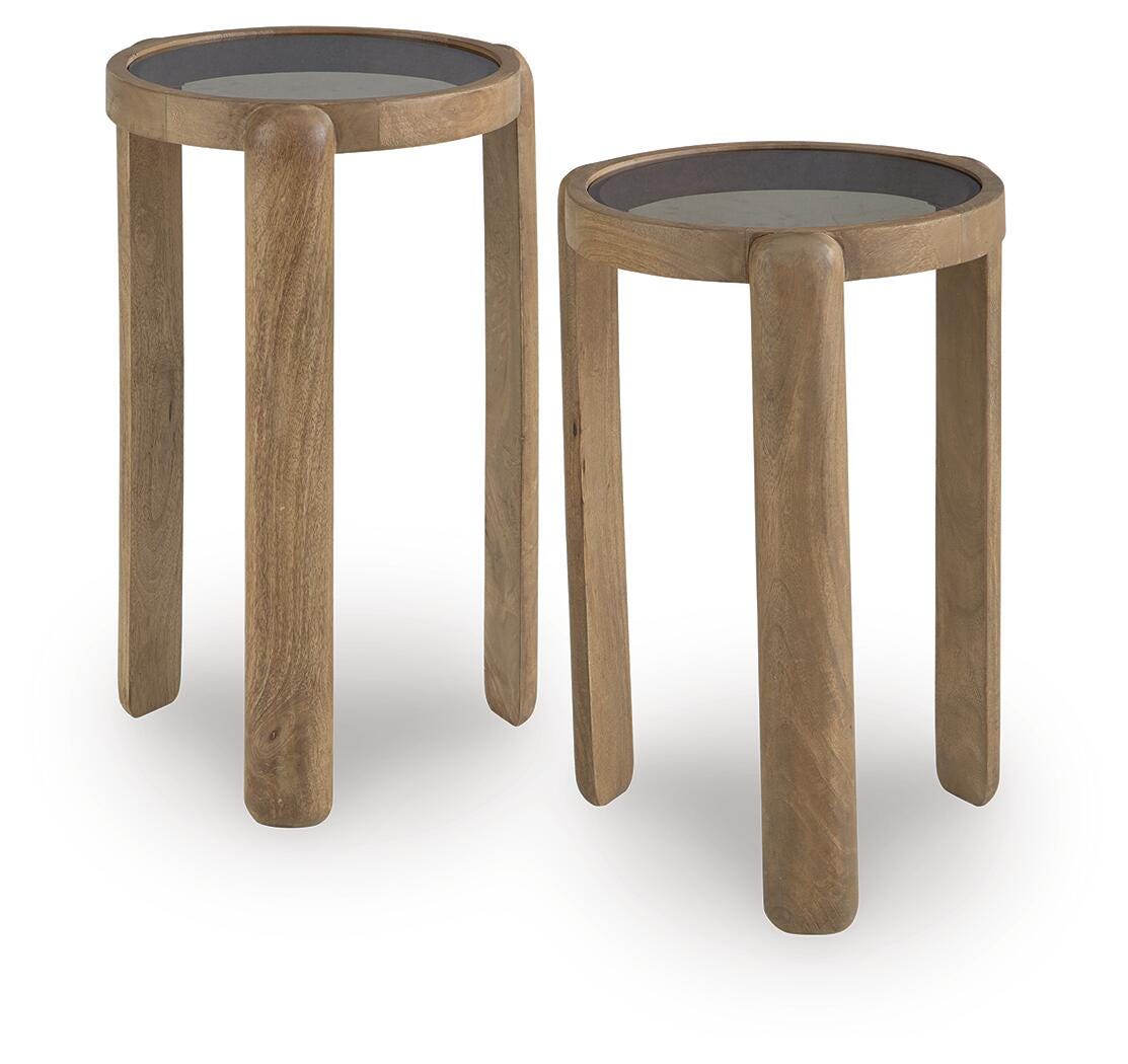 Jossor Accent Table Set (2/CN) - Light Brown
