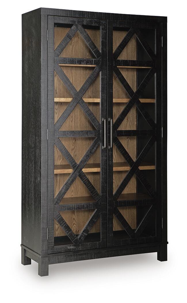 Christop Accent Cabinet - Black/Brown