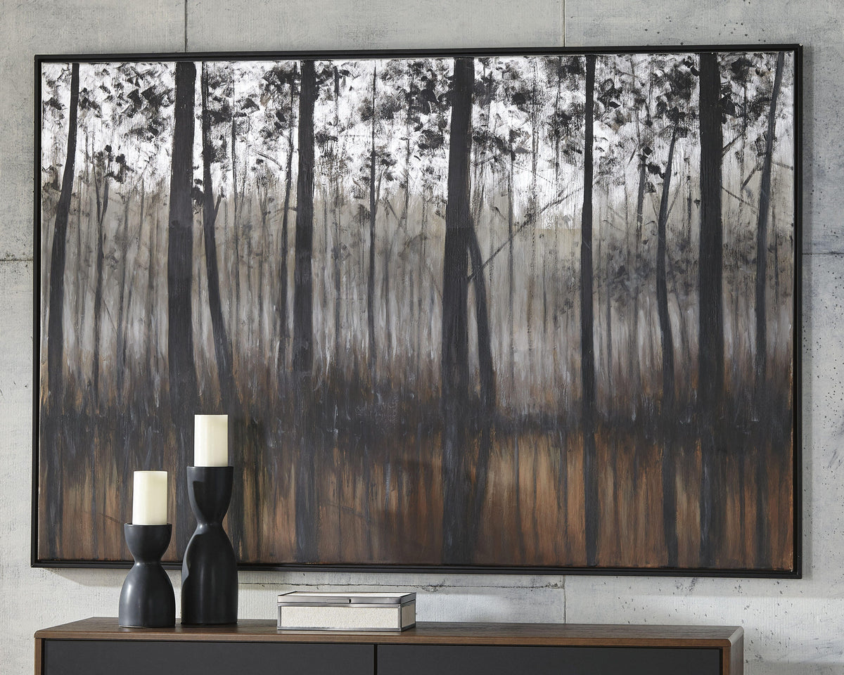 Philyra Wall Art - Black/Orange/Silver