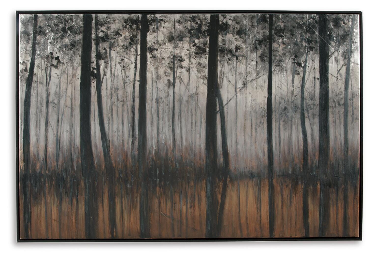 Philyra Wall Art - Black/Orange/Silver