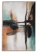 Brunonia Wall Art - Teal/Orange/Black