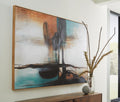 Brunonia Wall Art - Teal/Orange/Black