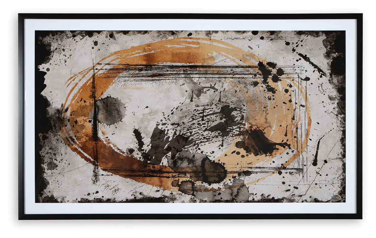 Clefting Wall Art - Black/Caramel/Tan