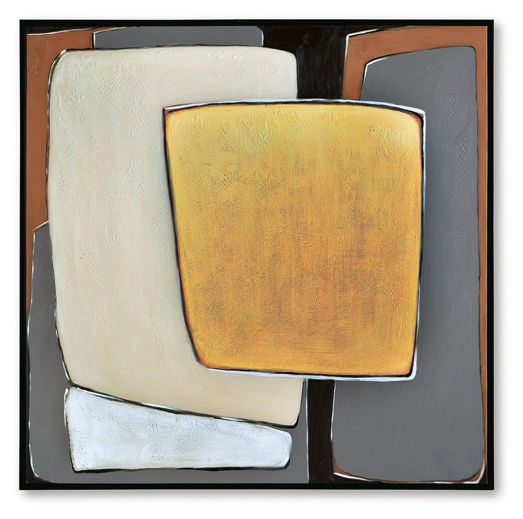 Actman Wall Art - Cream/Brown/Gray