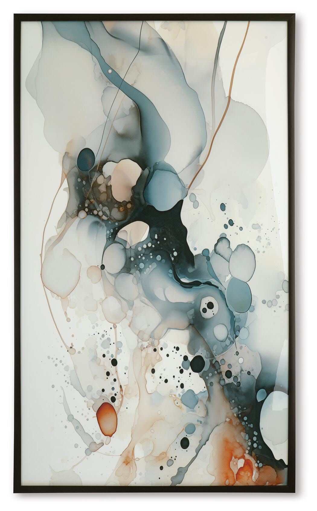 Foxenburg Wall Art - Blue/Amber/White