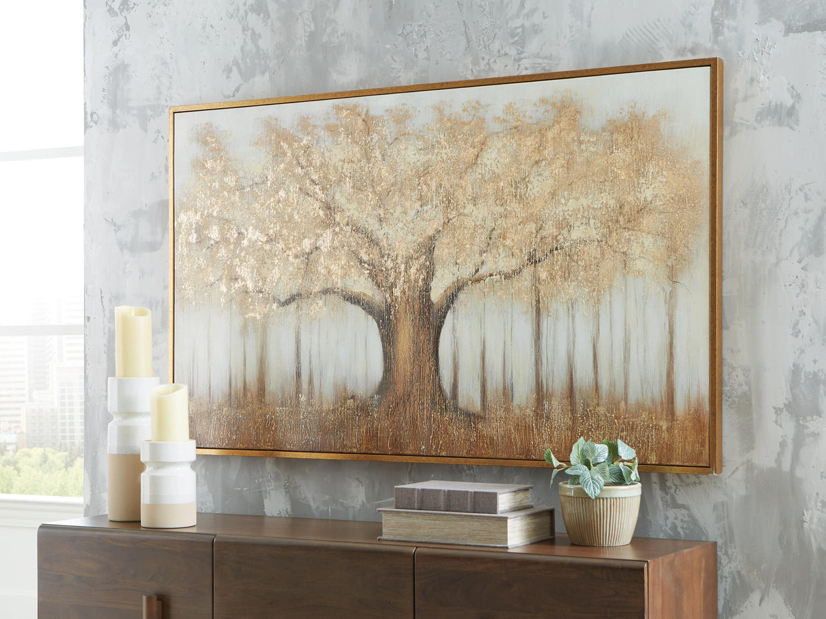 Dalewick Wall Art - Brown/Gray/Gold Finish