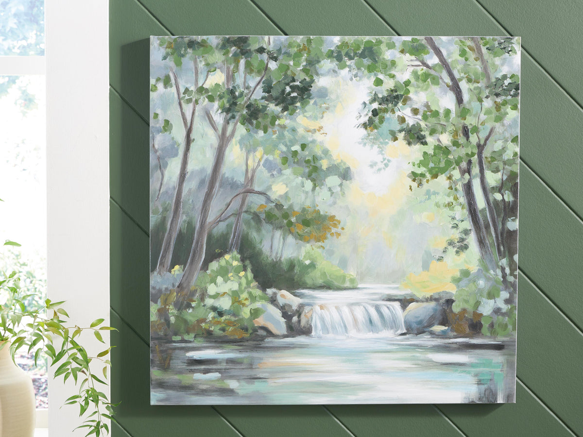 Evermaddick Wall Art - Green/Gray/White