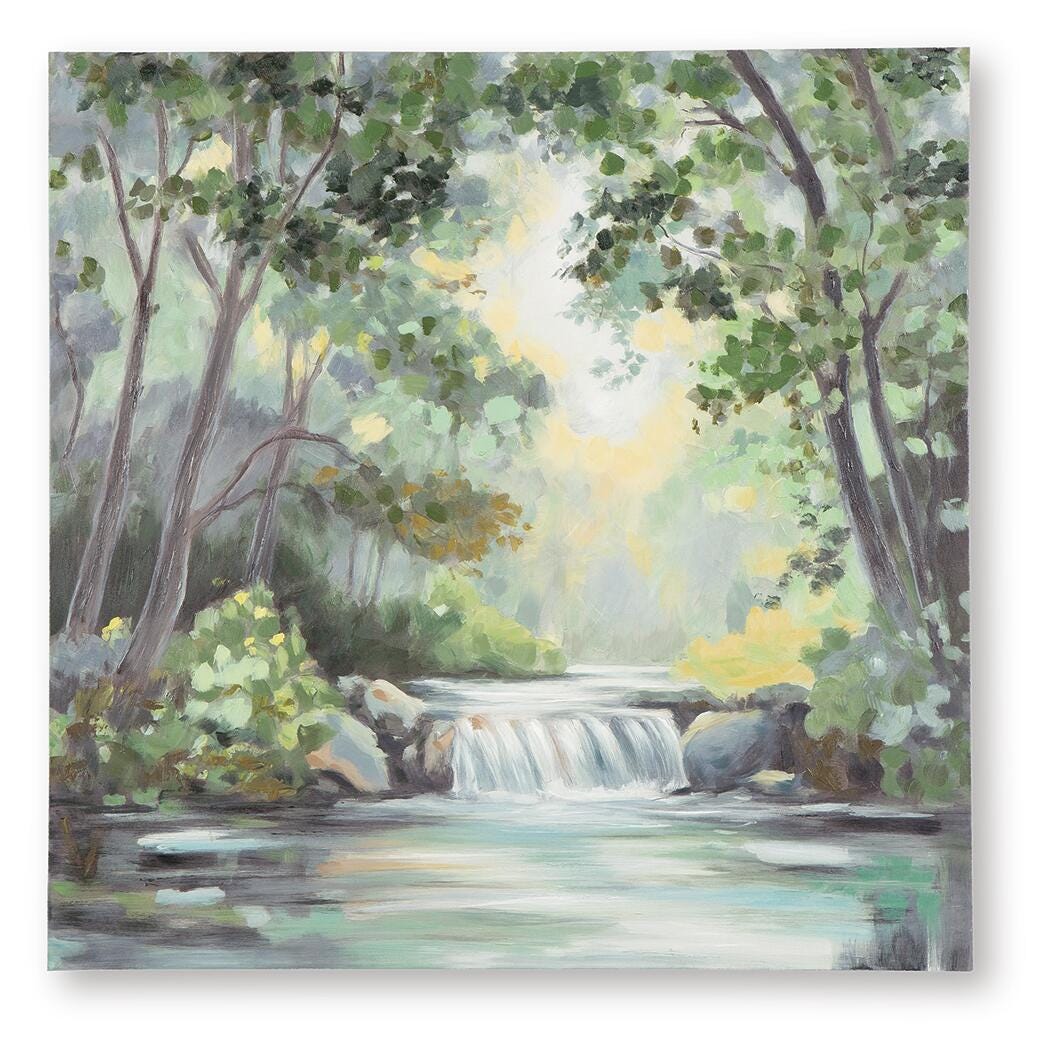 Evermaddick Wall Art - Green/Gray/White