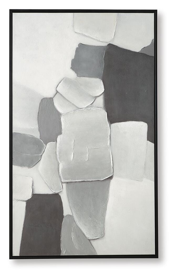 Adilson Wall Art - White/Gray/Black