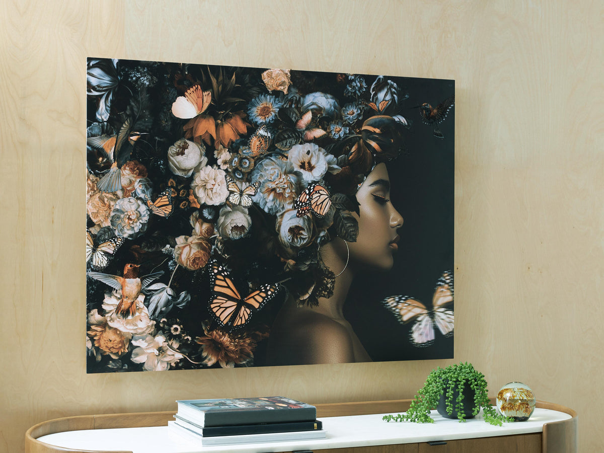 Valfer Wall Art - Orange/Black/White