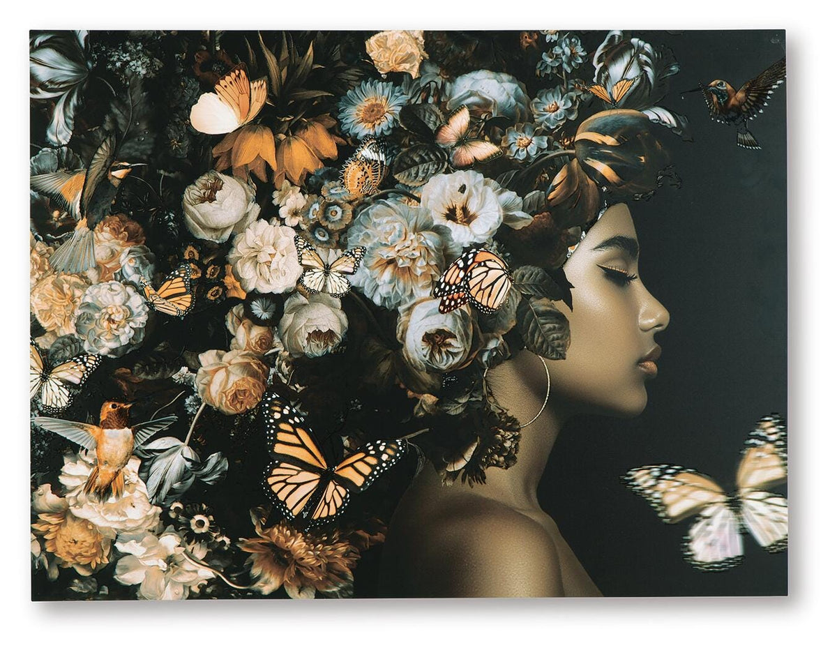Valfer Wall Art - Orange/Black/White