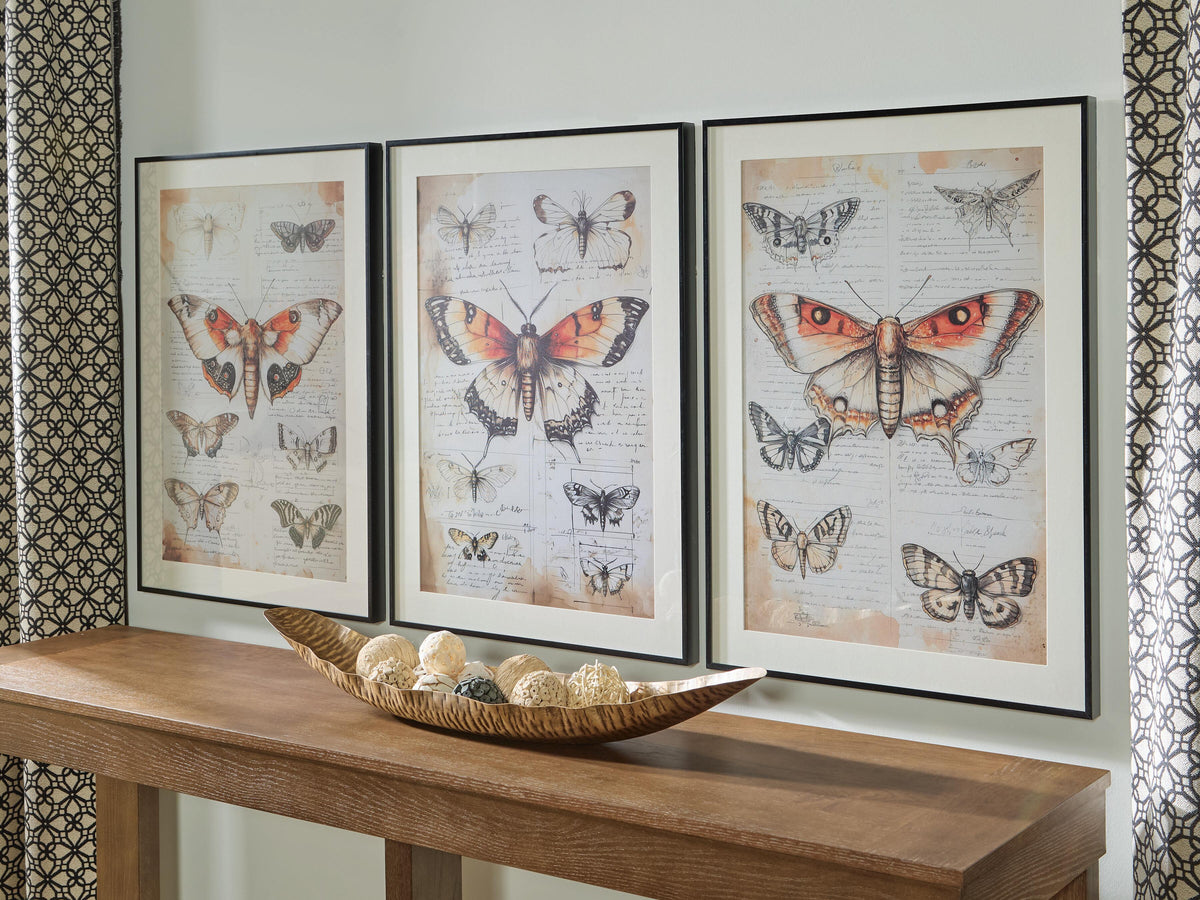 Jossletts Wall Art Set (3/CN) - Orange/Black/Ivory
