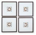Dallbourne Wall Art Set (4/CN) - White/Gold Finish