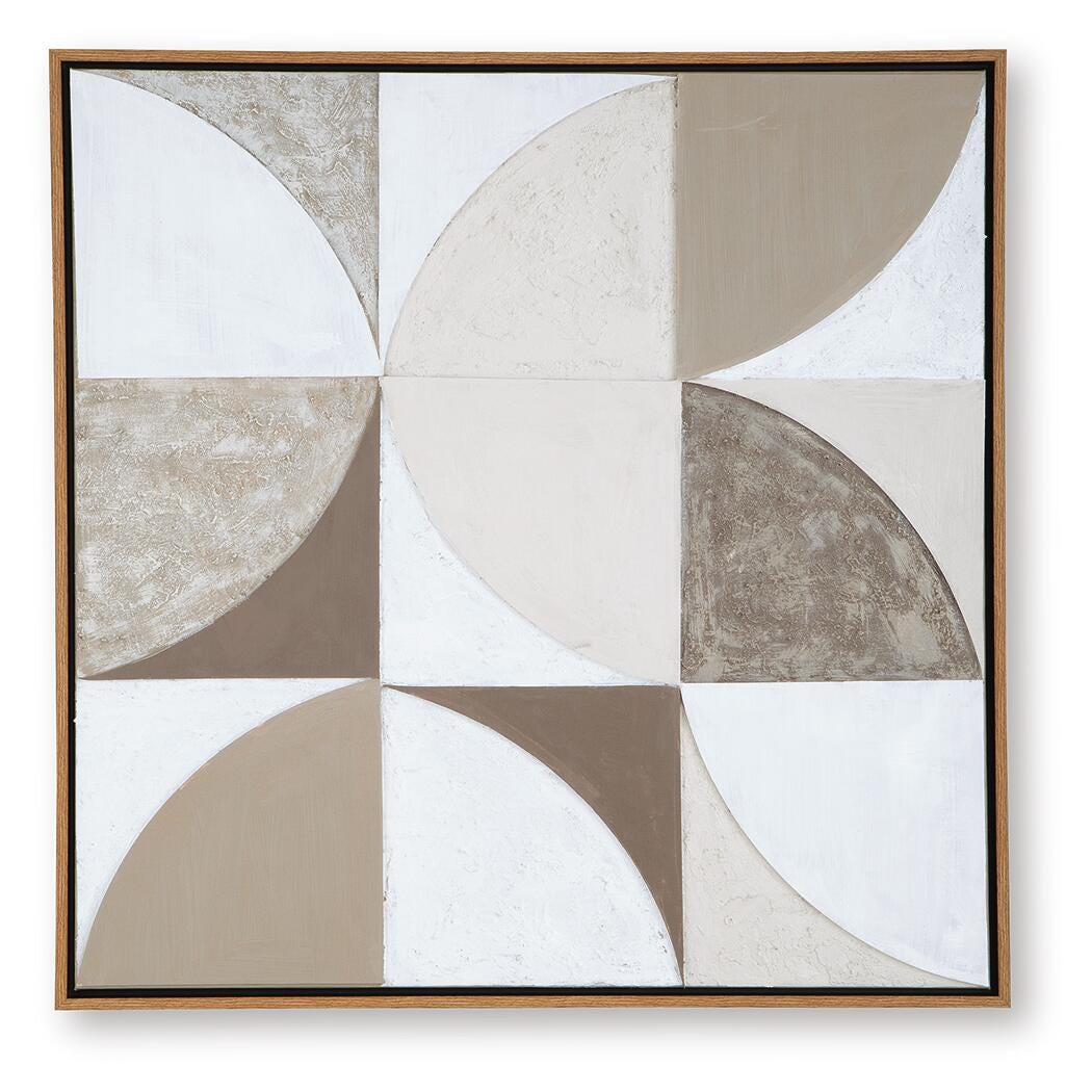 Harelman Wall Art - Tan/Taupe/White