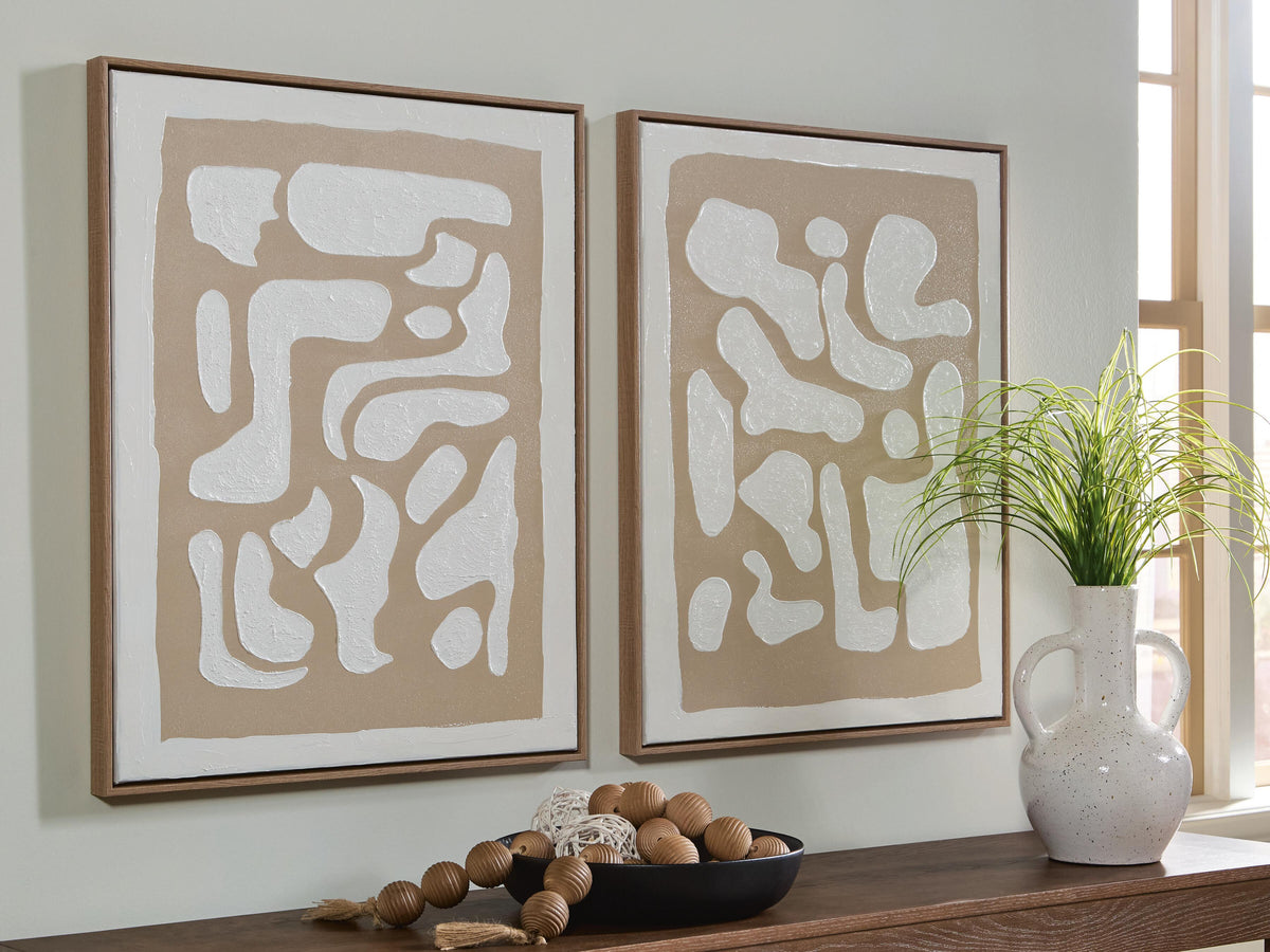 Waldett Wall Art Set (2/CN) - Beige/White